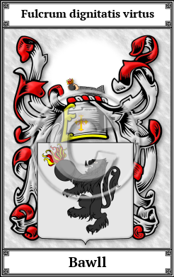 Bawll Family Crest Download (JPG)  Book Plated - 150 DPI