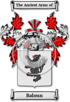 Baloun Family Crest Download (jpg) Legacy Series - 150 DPI