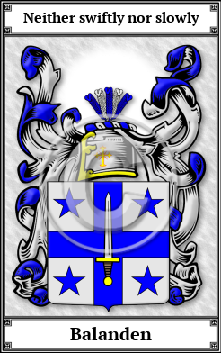 Balanden Family Crest Download (JPG)  Book Plated - 150 DPI
