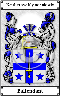 Ballendant Family Crest Download (JPG)  Book Plated - 150 DPI