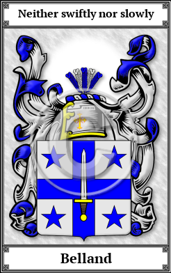 Belland Family Crest Download (JPG)  Book Plated - 150 DPI