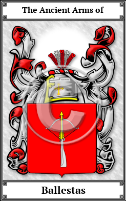 Ballestas Family Crest Download (JPG)  Book Plated - 150 DPI