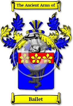 Bailet Family Crest Download (jpg) Legacy Series - 150 DPI