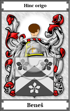 Beneš Family Crest Download (JPG) Book Plated - 150 DPI