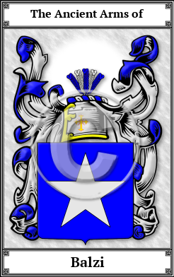 Balzi Family Crest Download (JPG) Book Plated - 600 DPI