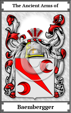 Baembergger Family Crest Download (JPG)  Book Plated - 150 DPI