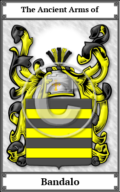 Bandalo Family Crest Download (JPG)  Book Plated - 150 DPI