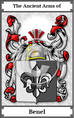 Benel Family Crest Download (JPG)  Book Plated - 150 DPI