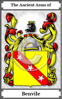 Benvile Family Crest Download (JPG)  Book Plated - 150 DPI
