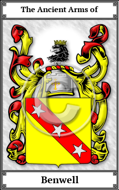 Benwell Family Crest Download (JPG)  Book Plated - 150 DPI