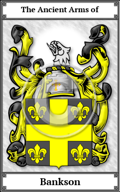 Bankson Family Crest Download (JPG)  Book Plated - 150 DPI