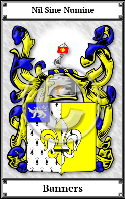Banners Family Crest Download (JPG)  Book Plated - 150 DPI