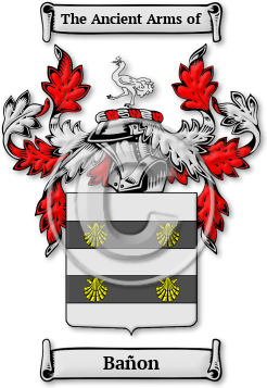 Bañon Family Crest Download (jpg) Legacy Series - 150 DPI