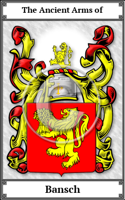 Bansch Family Crest Download (JPG)  Book Plated - 150 DPI