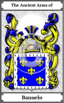 Banuelo Family Crest Download (JPG) Book Plated - 600 DPI