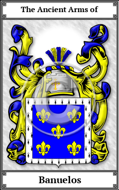 Banuelos Family Crest Download (JPG)  Book Plated - 150 DPI