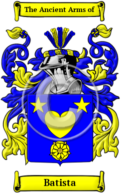 Batista Family Crest Download (JPG) Heritage Series - 600 DPI