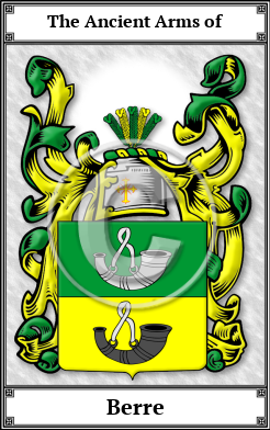 Berre Family Crest Download (JPG)  Book Plated - 150 DPI