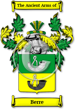 Berre Family Crest Download (jpg) Legacy Series - 150 DPI