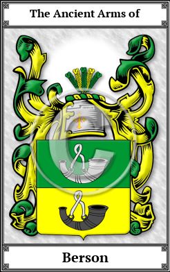 Berson Family Crest Download (JPG)  Book Plated - 150 DPI