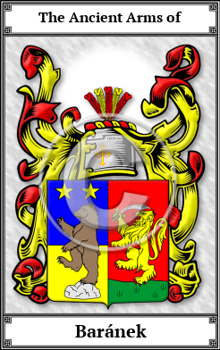 Baránek Family Crest Download (JPG) Book Plated - 600 DPI