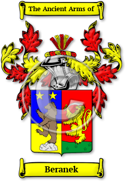 Beranek Family Crest Download (jpg) Legacy Series - 150 DPI