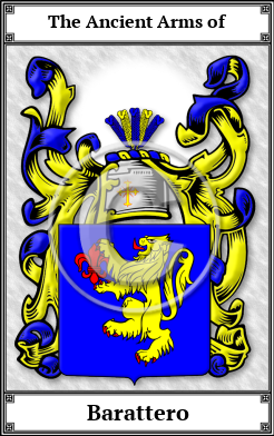 Barattero Family Crest Download (JPG) Book Plated - 600 DPI