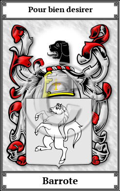 Barrote Family Crest Download (JPG)  Book Plated - 150 DPI