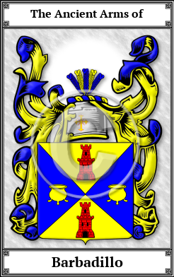 Barbadillo Family Crest Download (JPG) Book Plated - 600 DPI