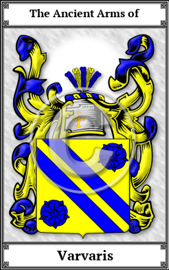 Varvaris Family Crest Download (JPG)  Book Plated - 150 DPI