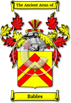 Bables Family Crest Download (jpg) Legacy Series - 150 DPI