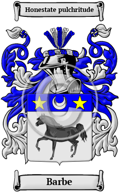 Barbe Family Crest Download (JPG) Heritage Series - 600 DPI