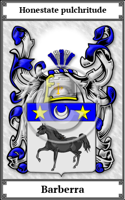 Barberra Family Crest Download (JPG)  Book Plated - 150 DPI