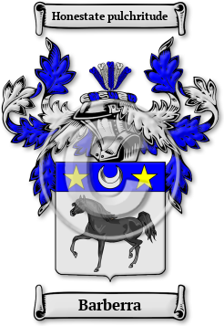 Barberra Family Crest Download (jpg) Legacy Series - 150 DPI