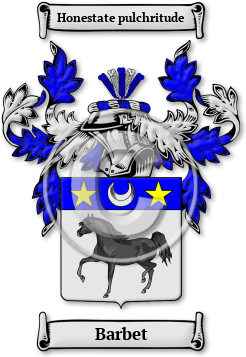 Barbet Family Crest Download (jpg) Legacy Series - 150 DPI