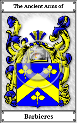 Barbieres Family Crest Download (JPG)  Book Plated - 150 DPI