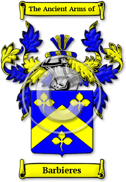 Barbieres Family Crest Download (jpg) Legacy Series - 150 DPI