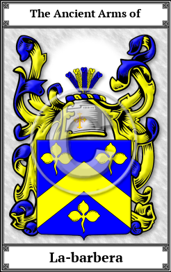 La-barbera Family Crest Download (JPG)  Book Plated - 150 DPI