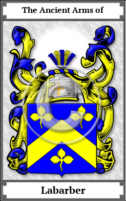 Labarber Family Crest Download (JPG)  Book Plated - 150 DPI