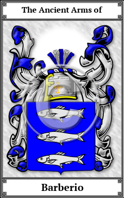 Barberio Family Crest Download (JPG)  Book Plated - 150 DPI