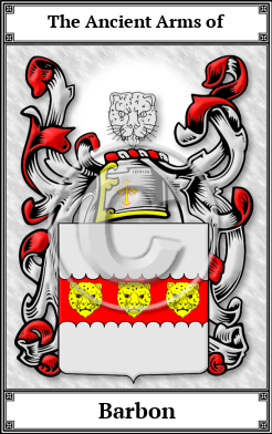 Barbon Family Crest Download (JPG)  Book Plated - 150 DPI