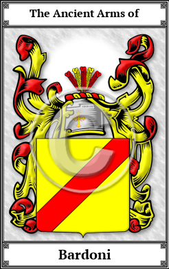 Bardoni Family Crest Download (JPG) Book Plated - 600 DPI
