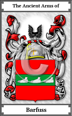 Barfuss Family Crest Download (JPG)  Book Plated - 150 DPI