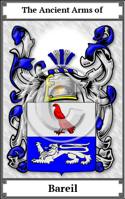 Bareil Family Crest Download (JPG)  Book Plated - 150 DPI