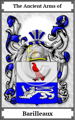 Barilleaux Family Crest Download (JPG)  Book Plated - 150 DPI