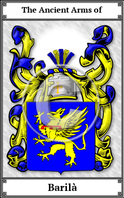 Barilà Family Crest Download (JPG) Book Plated - 600 DPI