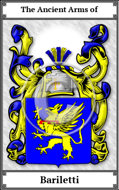 Bariletti Family Crest Download (JPG)  Book Plated - 150 DPI
