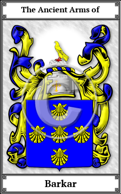 Barkar Family Crest Download (JPG)  Book Plated - 150 DPI