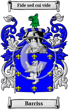 Barciss Family Crest/Coat of Arms