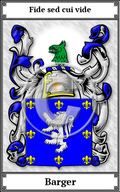 Barger Family Crest Download (JPG)  Book Plated - 150 DPI